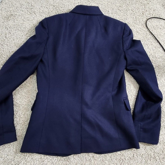 J. Crew Women's Blue Keating Blazer Wool Blend Single Vent Size 00 Style 28639 - Picture 3 of 14